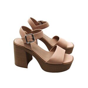 Madden platform sandal heel ankle strap heel nude tan heels summer